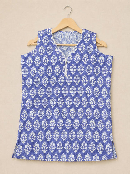 Sleeveless Short Kurti Top – Casual, Office & Partywear