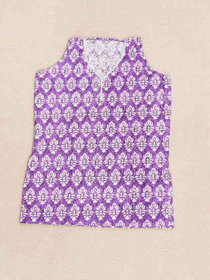 Sleeveless Short Kurti Top – Casual, Office & Partywear