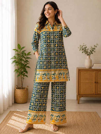 Women’s Premium Printed Coat-Set, Soft & Comfortable